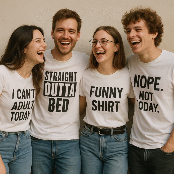 Set of 4 Customized Friends T-Shirts – Matching Quotes & Designs - Image 4