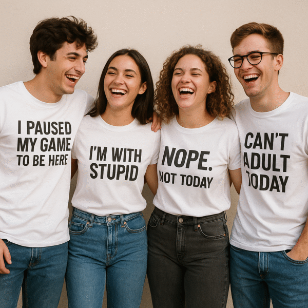 Set of 4 Customized Friends T-Shirts – Matching Quotes & Designs - Image 3