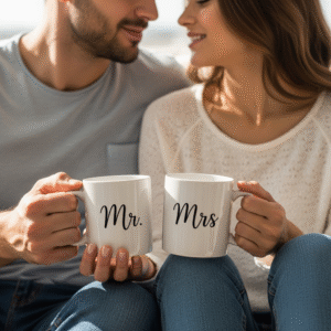 Couple Customized Mugs (Set of 2) – Personalized Matching Pair